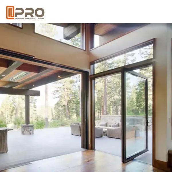 APRO Exterior Modern Aluminium Revolution Door Aluminum Front Pivot Main Entrance Door