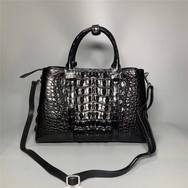 Exotic Alligator Skin Women's Working Purse Large Shoulder Bag Authentic True Crocodile Leather Lady Green Totes Handbag