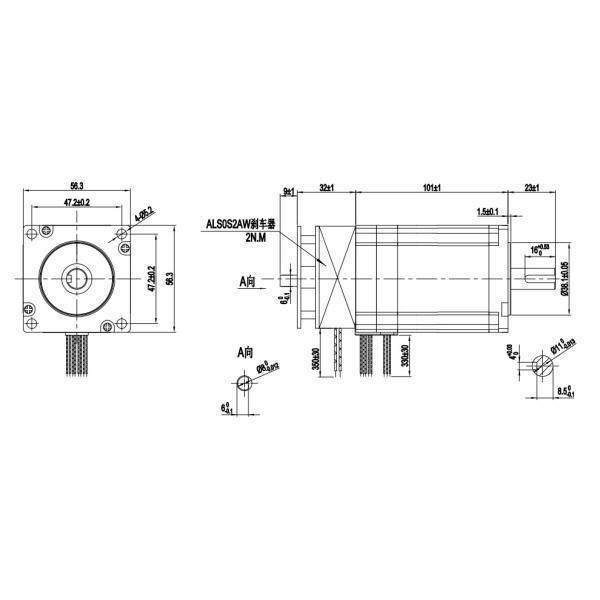 мотор 57mm 24v 3000rpm 0.6N.M Bldc с мотором Dc перерыва Nema23 безщеточным