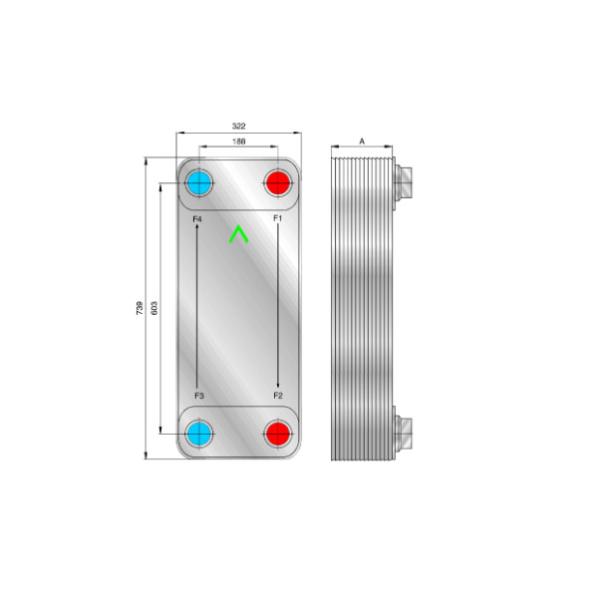 4.5Mpa SS316L Cross Flow Plate Heat Exchanger For Industrial Line