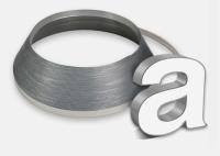 Advertising Silver Color Band Extrusion Profiles 2cm Width Plastic Trim Cap