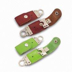 Nueva memoria USB AT-030C del cuero de la llegada