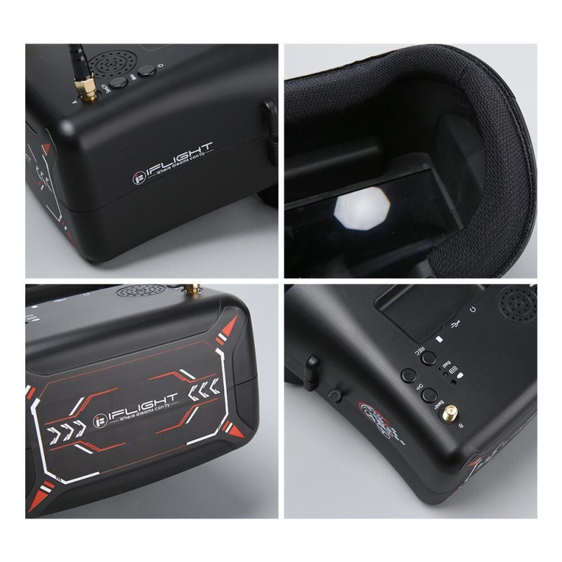 Hot IFlight FPV Video 40CH Glasses Googles RC Drone Four-Axis Head-Mounted 5.8G DVR Receiver 4.3 Inches Aircraft UAV