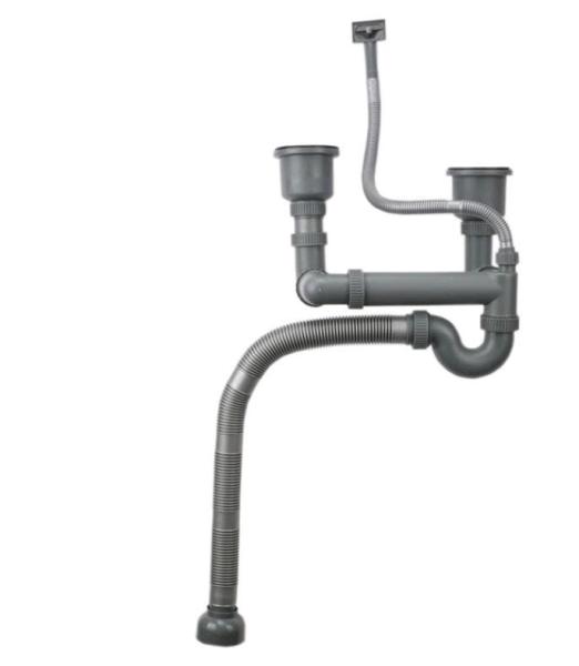 SS 304/201 PP Kitchen Sink Accessories Water Strainer Siphon Flush Drain Plumbing Fittings