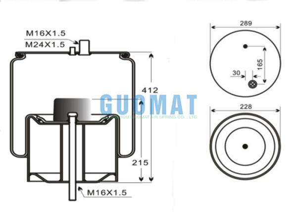 4912NP13 Contitech Suspension Air Spring 20726768 VOL-VO Truck Air Bag With Steel Piston