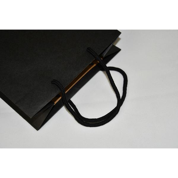 Customizable Luxury Shopping Paper Bag Black Shopping  Bag With Handle