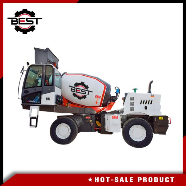 3.5 Cubic Meters Mobile Concrete Mixer Truck , Water Cooled Portable Concrete Mixer