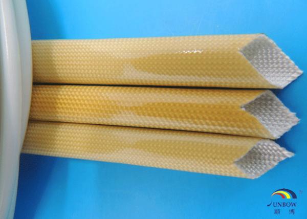 Heat Resistance F Grade Motor Fiberglass Braided Sleeving with PU Resin Coated