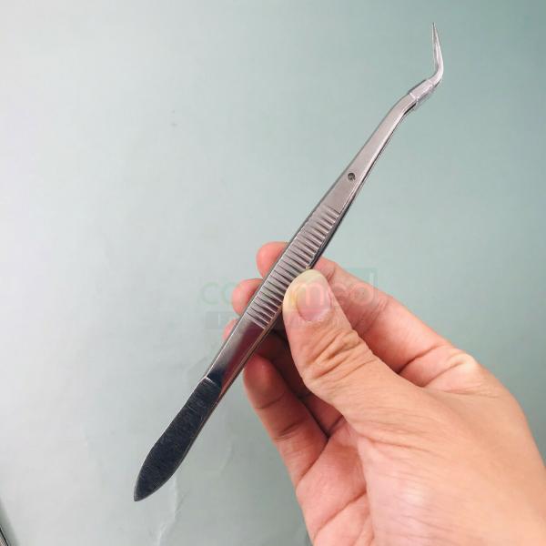 Thumb Operating Stainless Steel Medical Tweezers Serrated Surgical Professional Tweezers | Caremed Instruments