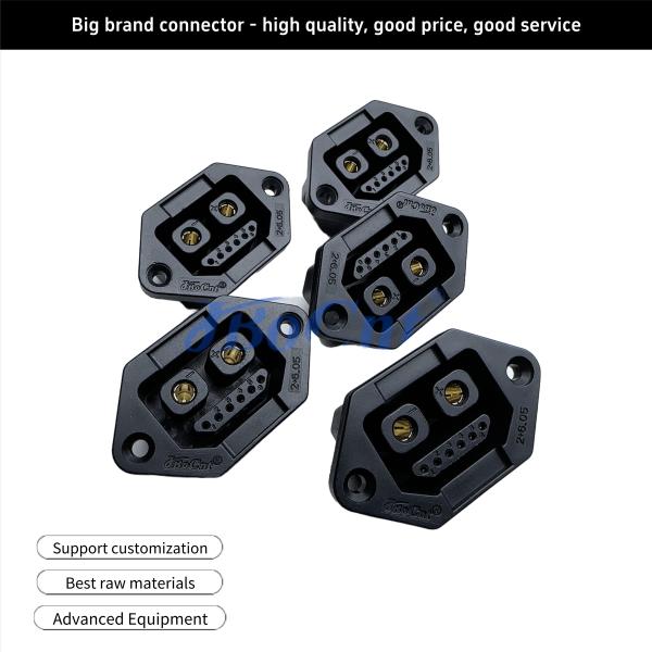 Compact 2+6P-3 EV Charging Plug And Socket , Electric Vehicle Charger Connector
