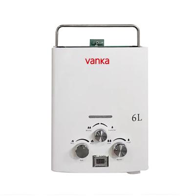Outdoor Camping Hot Water Heater Propane 6L Tankless On Demand Portable Water Heater