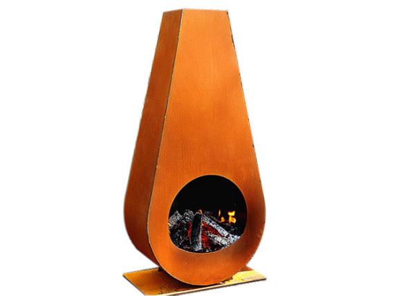Poço de aço do fogo de Corten da característica da secadora de roupa para a altura exterior da decoração 80cm