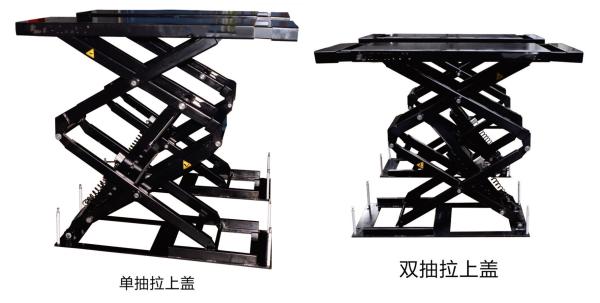 In Floor Scissor Car Lifts 3200kg/1800mm Tubular Arm Design Scissor Car Lift In Ground Installation