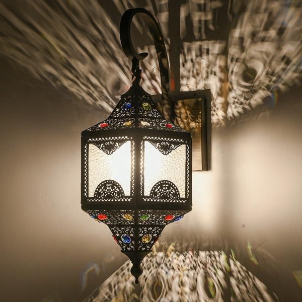 Waterproof Decorative Black Copper Wall Light With 80 Lamp Luminous Flux