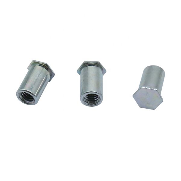 Aluminium Hex Head Blind Hole Self Clinch Standoff Zinc Plated Finish For Metal Plate