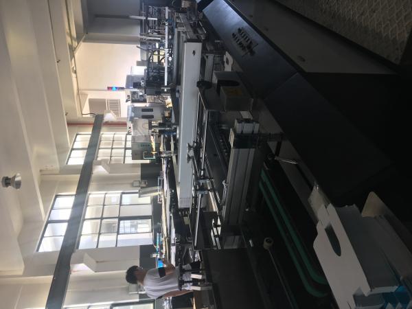 China top 1 screen press JINBAO Brand JB-900TC fully automatic Window comestics Box Pasting Machine 2100 pc/hour FOXCONN