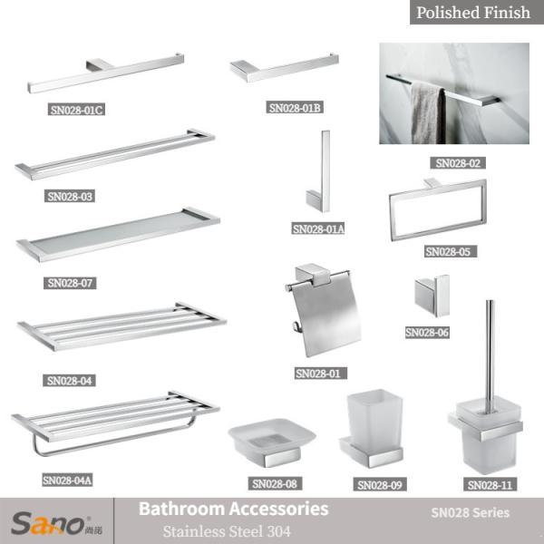 OEM Stainless Steel Polished Bathroom Hardware Sets Bathroom Accessory Kit