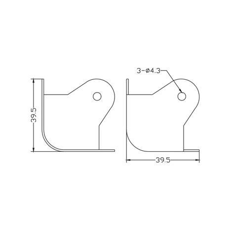 Cabinet Corner, for ampilfier,3-Legs,Rohs