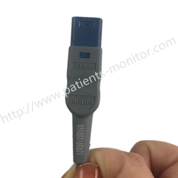 Capteur SpO2 pour adultes de type Philip Efficia câble réutilisable 3M REF989803160621 connecteur de type D 8 aiguilles