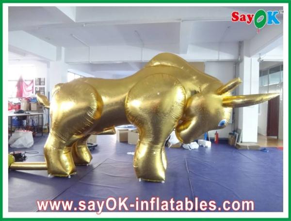 Encerado inflável do PVC de Bull 0.5mm do evento dourado altura ROHS de 4M - de 8M