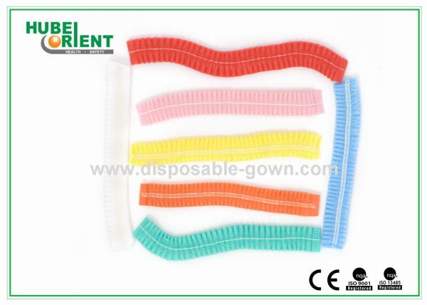Capuchon polyvalent non tissé jetable à usage hospitalier avec caoutchouc élastique simple ou double