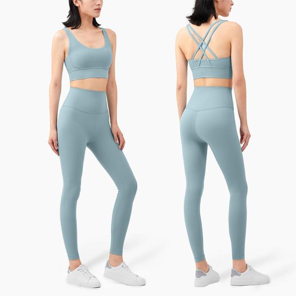 10 Colors Gym Athletic Women Yoga Set Workout Training Sports Set Custom Logo