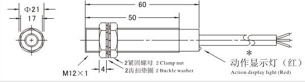 M12 2mm DC6 36V Cylinder Inductive Proximity Sensor Switch LJ12A3-2-Z/BY