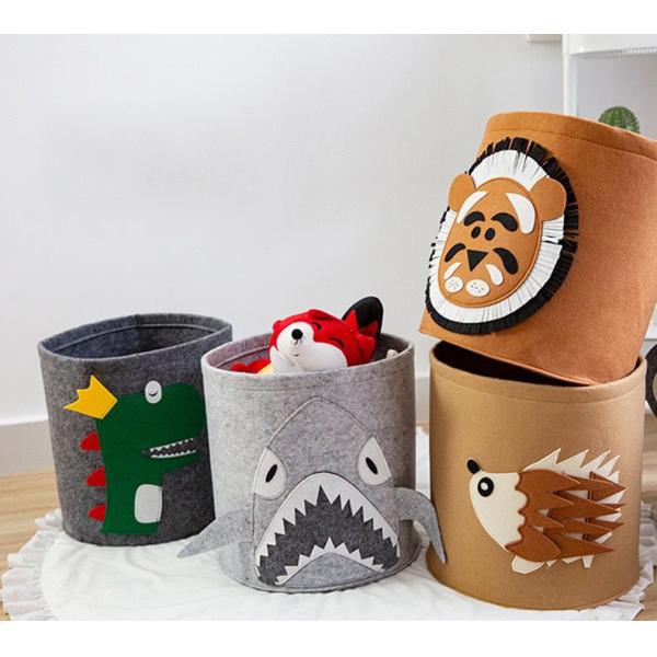 Sustainable Animal Design Round Felt Storage Basket 33*33cm