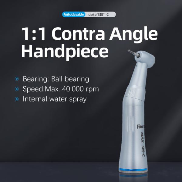 Air Turbine Low Speed Contra Angle Dental Handpiece With Internal Water Spray