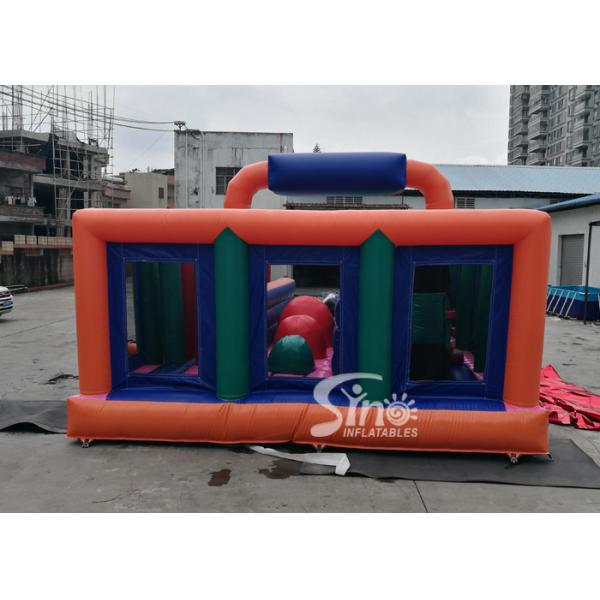 Giant Fun Adults Jumping Inflatable Obstacle Course For Challenge Run Party