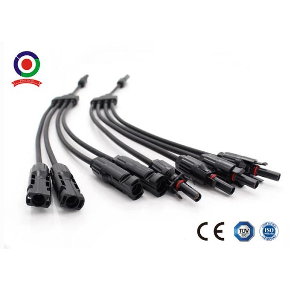 Enchufe/zócalo negros del conector de rama del panel solar 30A PPO IP67 DC 1000V