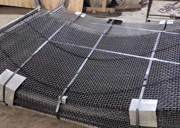 écran de fil 65mn serti par replis en acier à haut carbone pour la maille de extraction d'écran de vibration