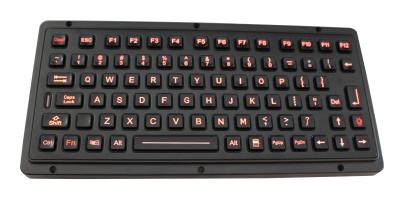 A prova titanium preta do vândalo ruggedized o teclado com luminoso industrial