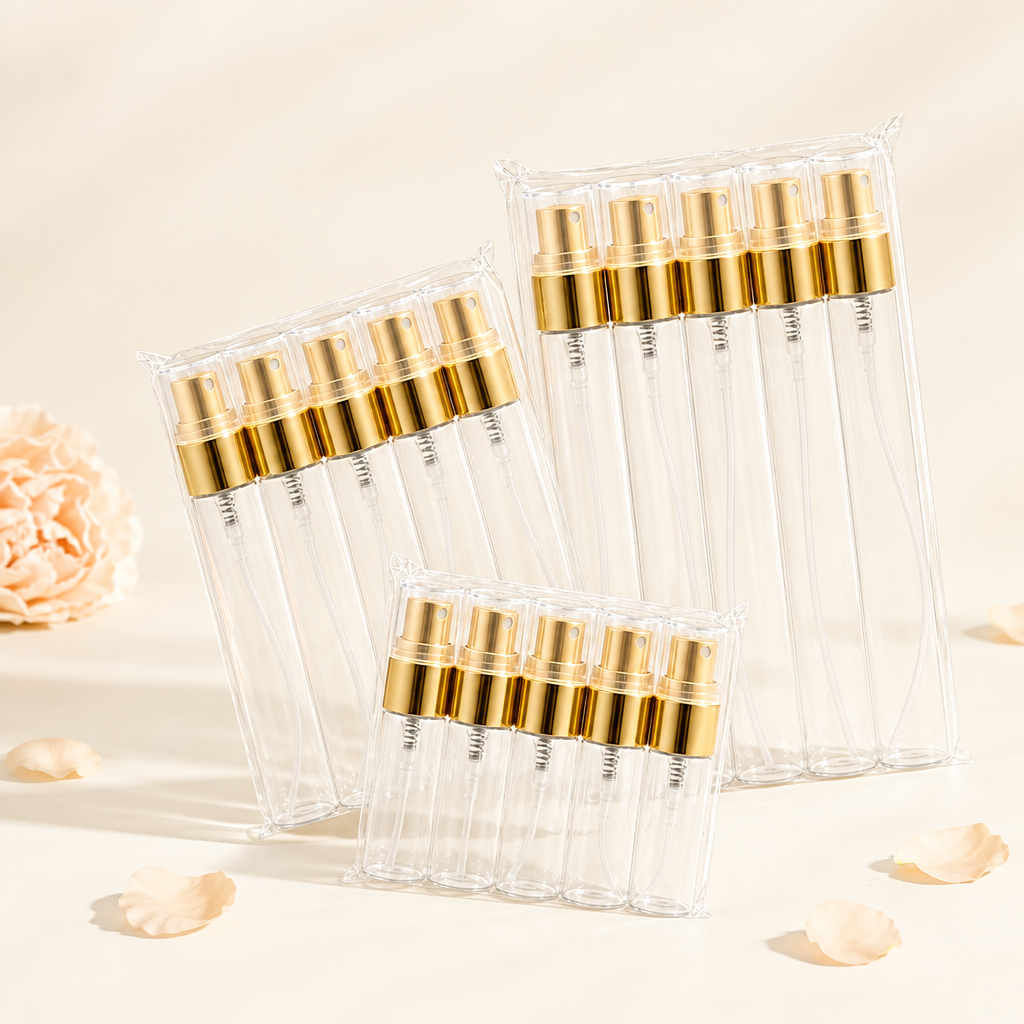 3ml 5ml 10ml Travel Perfume Sample Bottles Empty Glass Spray Cylinder Mini
