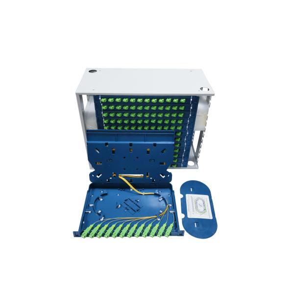 19' 'волоконно-оптическая панель пластыря Максимальная емкость 144 волокна SC LC FC ST соединитель стойка с монтажем с интегрированной сплицевой поднос 12 порта