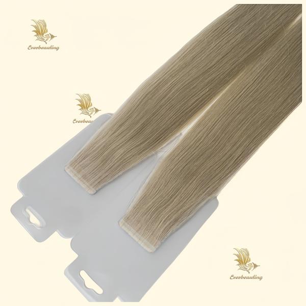 20inch Ash Blonde Color Russian Tape Hair Extension Seamless Tape in Extensions Human Hair