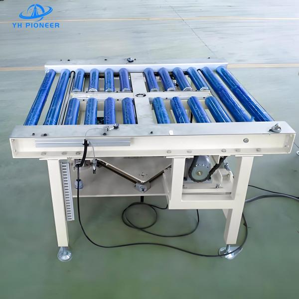 Durable Cross Rotary Conveyor 0.75KW Power For Food And Chemical Industries