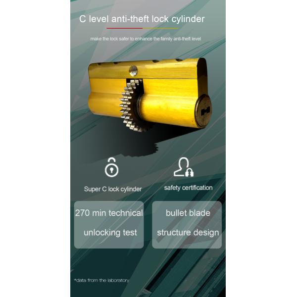 IP68 Waterproof FPC Fingerprint Smart Door Lock Bluetooth Antique