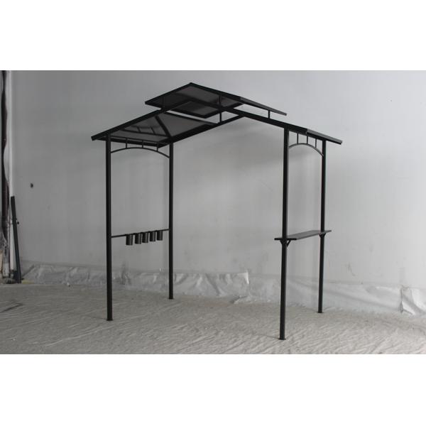 Hard Top BBQ PC Board Grill Gazebo Metal Frame for Outdoor Garden Park Patio Barbecue