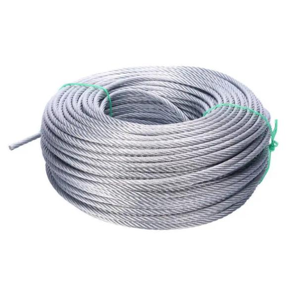 9mm 6*19 Twisting process Alloy steel wire steel core Wire rope for  marine cranes