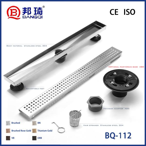 BQ-112 Drainage de plancher américain en acier inoxydable