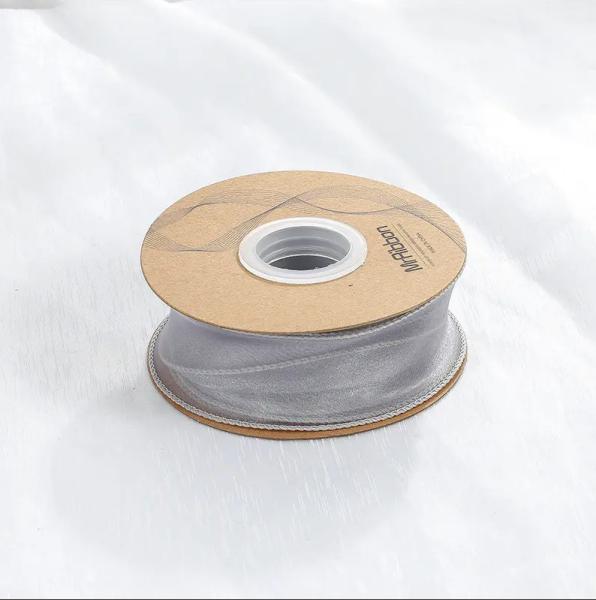 Organza Ribbon For Gift Wrap Flower Packaging Solid Color Fishtail Yarn Ribbon Satin
