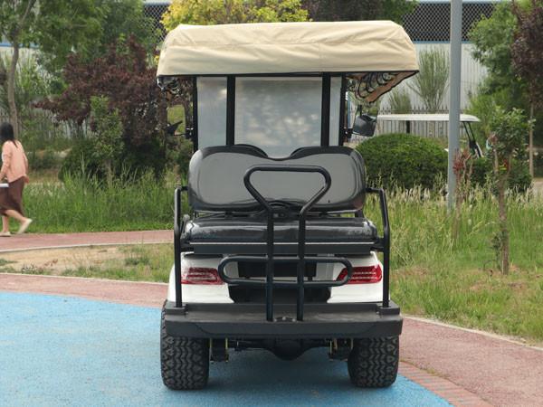 White Color 70km-110km Electric 4 Seater Golf Cart 27mph-35mph Custom
