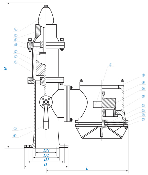 Cast steel high-velocity relief valve pressure/vacuum valve for cargo oil tank