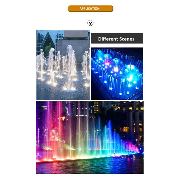 Водонепроницаемость IP68 Светильники бассейна Rgb Dmx SS 316 Светодиодные фонтанные светильники с креплением