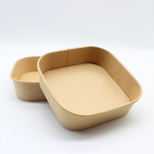 Eco-Friendly Kraft Bakery Supplies Paper Food Bowls With PLA Cup
