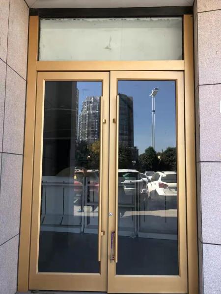 Frameless Double Pivot Door 36 Inch automatic swing door KFC  Doors