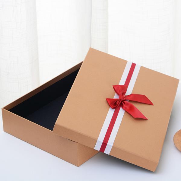 Festival Rigid Paper Gift Box With Bowknot For Women'S Lingerie Underwear