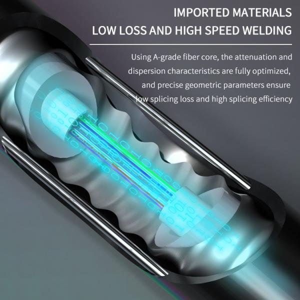 Custom Length HXCOWO GYXTW G652D 2/4/6/8/12/24/24/48/96 Core Armoured Fiber Optic Cable