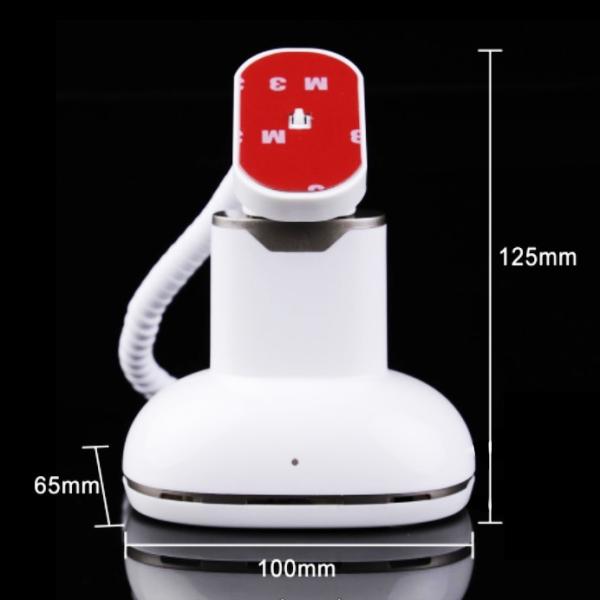 COMER secured display cell phone alarm sensor holders with charger function for retail stores